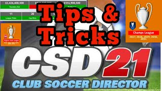 Club soccer director 2021 tip and tricks - CSD 21 top tips screenshot 1