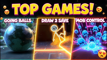 TOP 3 Viral Mobile Games! 😱🔥 Going Balls + Mob Control + Draw 2 Save