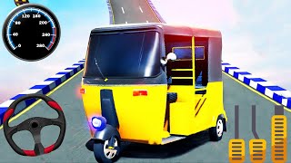 Trình mô phỏng 3D bài hát bất khả thi của Rickshaw - Siêu anh hùng Tuk Tuk Stunt Lái xe - Android screenshot 1