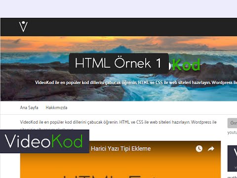 Html Ile Site Yapimi Ornegi 1 Youtube