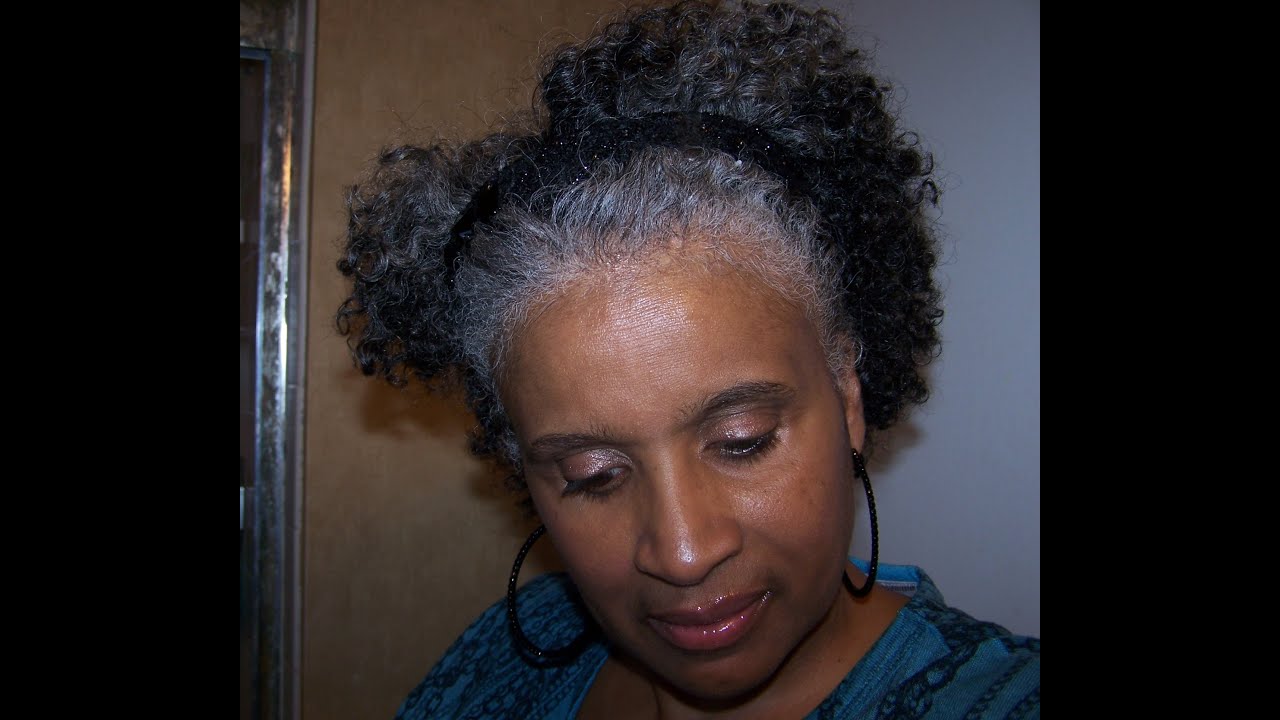 GOING GRAY....Flat Braid-Out,,,on Natural Hair... - YouTube