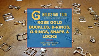 Product Showcase - Rose Gold Buckles, Rings, Snaps & Locks - Goldstartool.com - 800-868-4419
