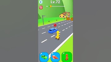 Shape-shifting Funny Race Gameplay new hyper casual game #shorts #gameplay #shapeshifting (Level 72)