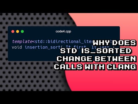 Understanding the changing behavior of std::is_sorted() in clang