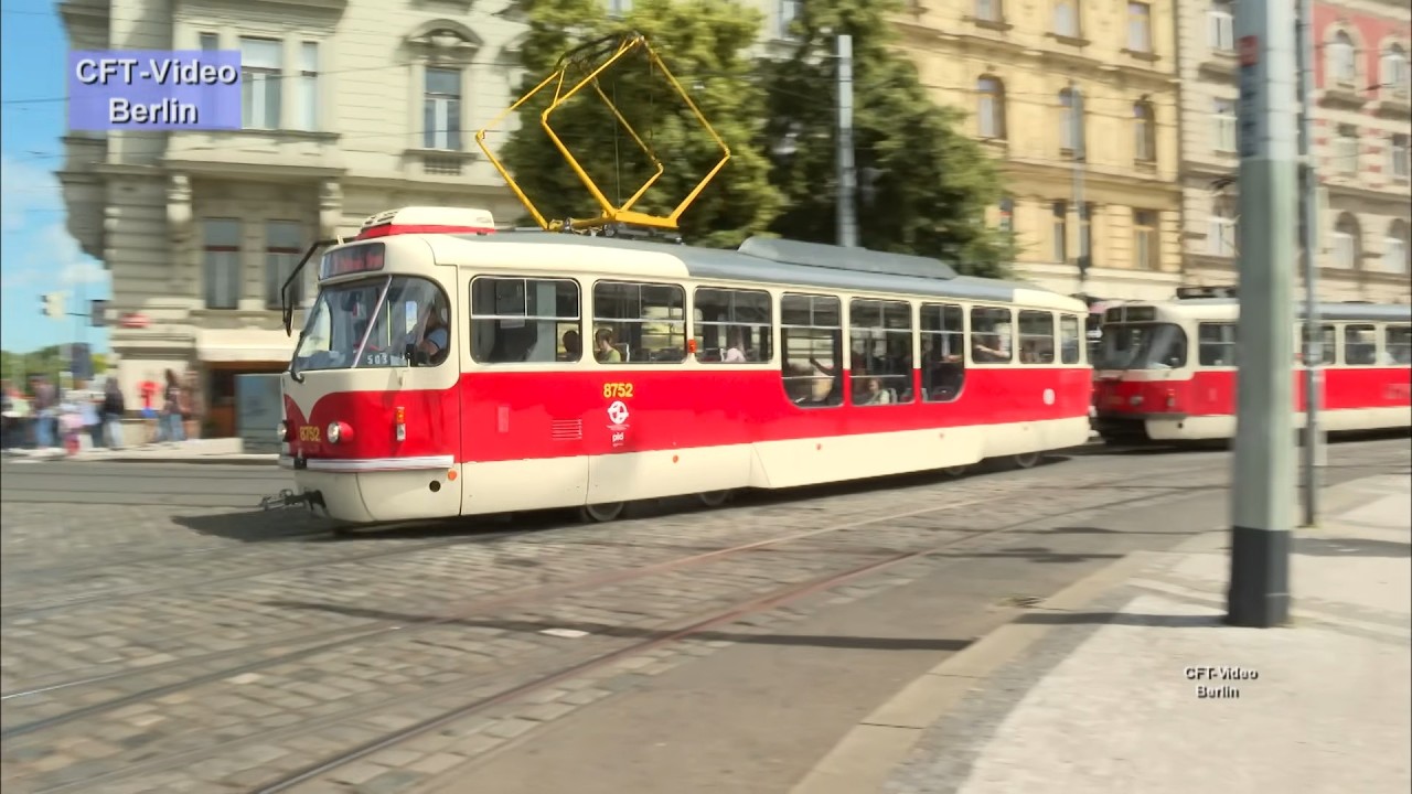 Tatra und Skoda Straßenbahnen in Prag