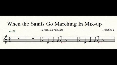 When the Saints Go Marching In:  Play along for Beginning Bb instruments