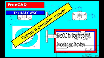 FreeCAD for Beginners #47 Creating a model and technical drawing.#freecad #makers #techdraw