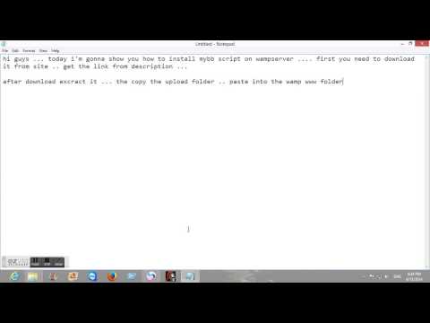 How To Install MYBB Script On Wampserver