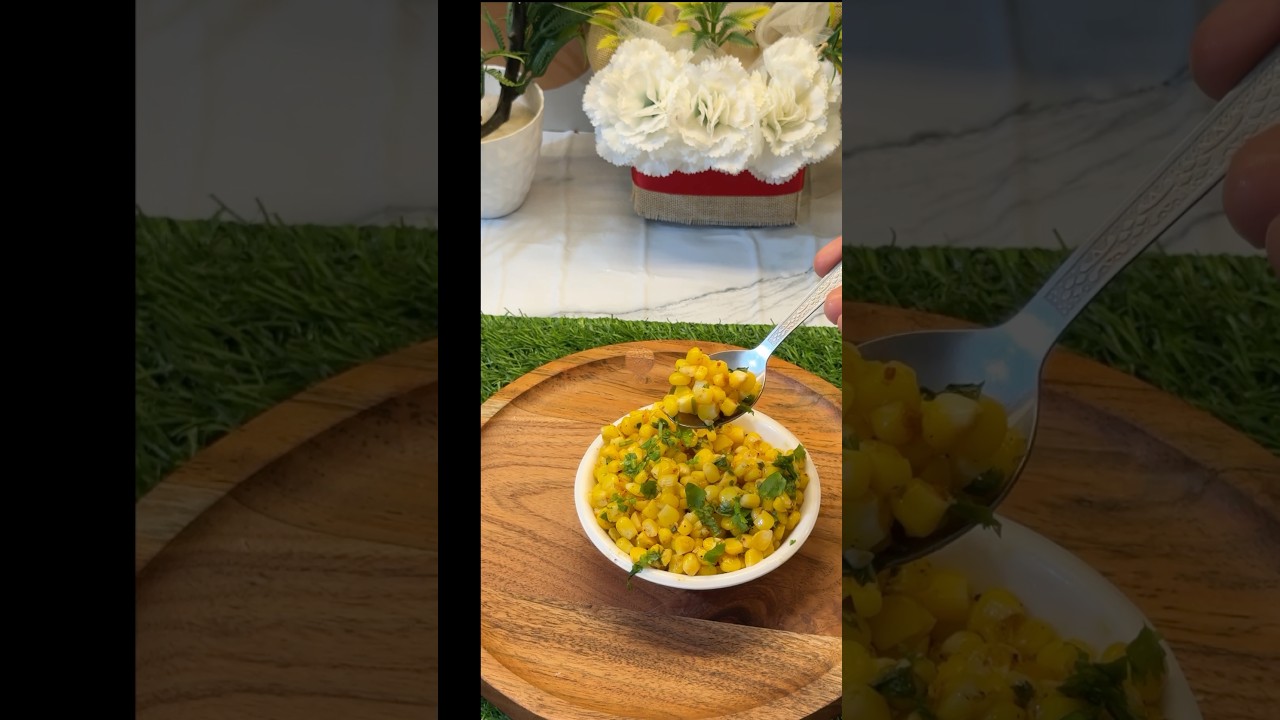 Healthy & Instant Butter Masala Corn 🌽 chaat 😋 