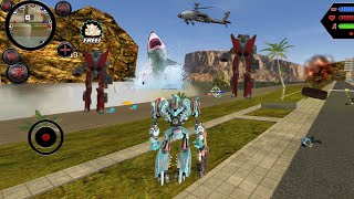 Robot Shark (Shark Fight Car Robot on Sea) Robot River Monster in Water - Android Gameplay HD screenshot 5