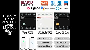 Tuya eWeLink WiFi ZigBee Smart Circuit Breaker MCB 3P+N Timer Relay Switch Voice Remote Control for