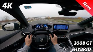 Peugeot 3008 GT Hybrid 2022 - POV Test drive in 4K | 1.6 Pure Tech 300 HP, 8-speed AT, 4x4