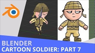 Cartoon Soldier - Part7 - Animating Run Cycle in Blender