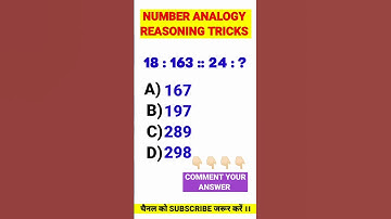 Analogy Numbers Analogy  Reasoning Classes SSC CGL RRB NTPC GROUP D Reasoning #maths #tricks #shorts