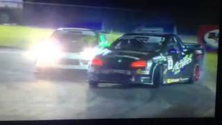 Nick Coulson Crash at Hi-Tec Oils Figure 8 Drift Series 2014