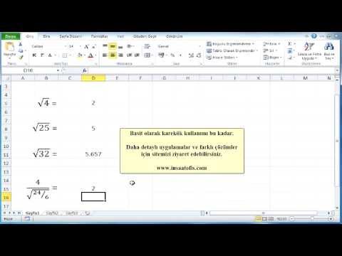 Video: Excel'de Karekök Nasıl Hesaplanır
