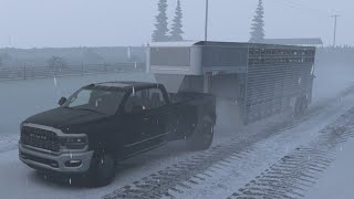 First Snow Drive: Hauling Hens from Kalispell to Salmon | American Truck Simulator