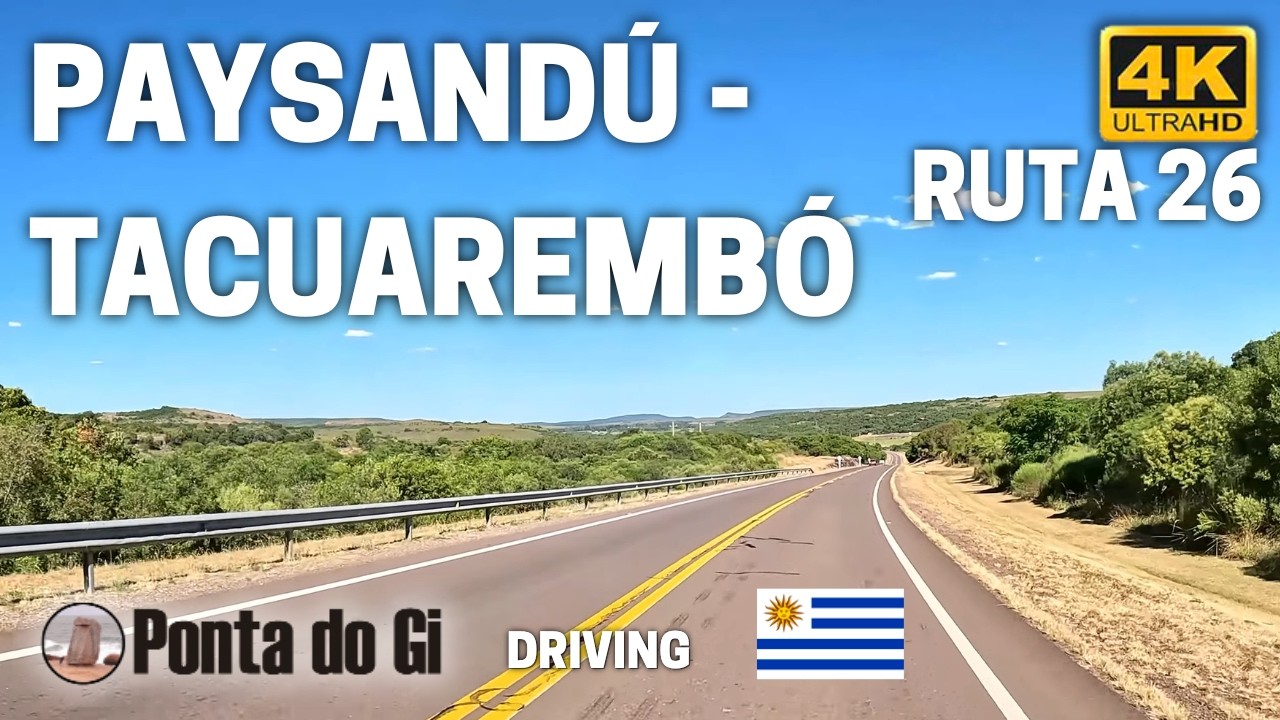 CAMNO COMPLETO en VIDEO 4K TIEMPO REAL x SOLITARIA RUTA 26 #driving PAYSANDÚ - TACUAREMBÓ - URUGUAY