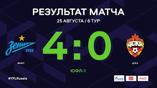 ЮФЛ-1. Зенит - ЦСКА. 6-й тур. Обзор