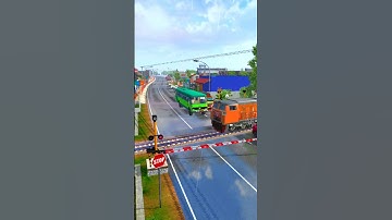 #shortsking #msrtc #bus #railway #signal #crossing #bussimulatorindonesia #traffic #trendingshorts