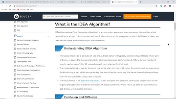 CNS- Cryptography and Network Security-BE IT- IDEA Algorithm