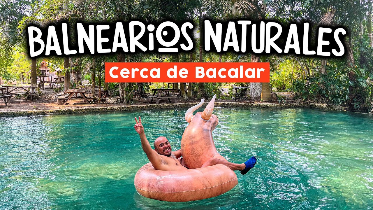 Hermosos BALNEARIOS NATURALES muy cerca de Bacalar 💦 Ribera del rio hondo frontera con Belice
