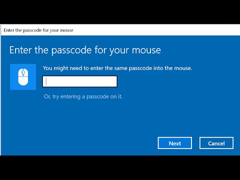 Bluetooth mouse passcode passkey pin code - fix