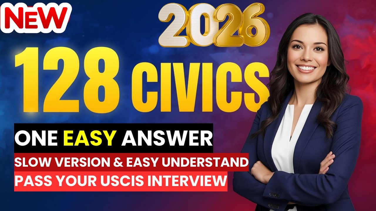 2026 Случайные 128 вопросов по обществознанию/Простые ответы Официальный тест на гражданство США,...