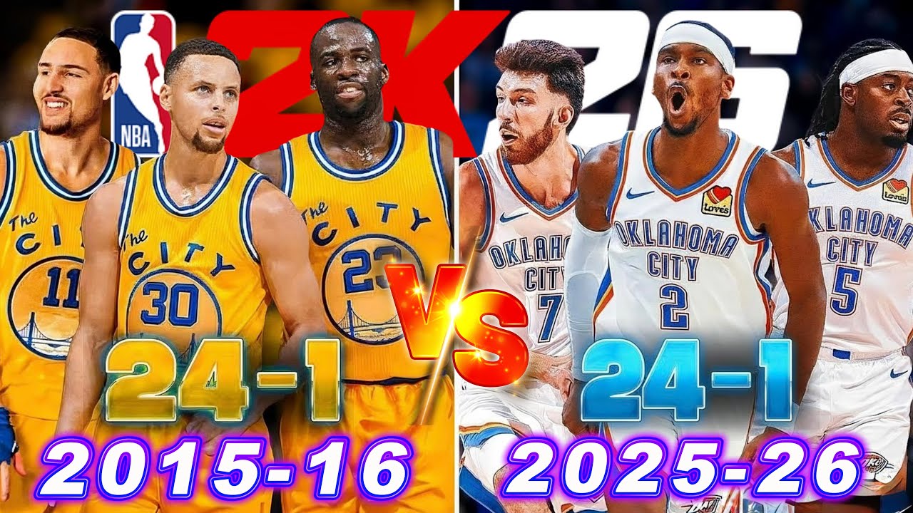 全網唯一題材！同樣開季24勝1敗「2015勇士 vs 2025雷霆」究竟哪隊比較強？【2K模擬公道伯】