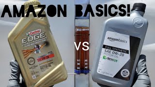 hænge lotus Seaboard Amazonbasics motor oil full synthetic VS Castrol edge extended performance  engine oil! - YouTube