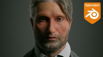Human Realistic Portrait - Mads Mikkelsen | Blender3d