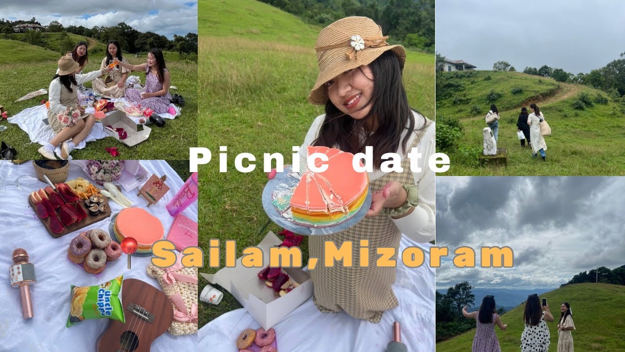 (Mizo Vlog)My First Vlog,Aesthetic Picnic with friends,📍Sailam ˚˖𓍢ִִ໋🌼🧺˚˖𓍢ִ🌿˚.