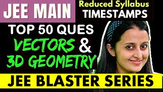 JEE MAINS 2023 : VECTORS & 3D GEOMETRY : JEE BLASTER SERIES| NEHA AGRAWAL |MATHEMATICALLY INCLINED
