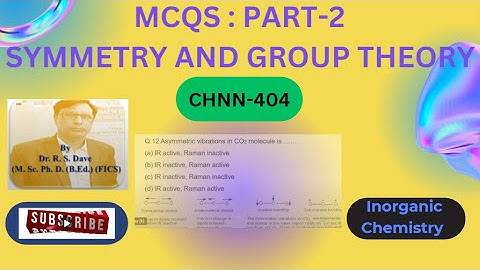 MCQs (Part-2) Symmetry and Group Theory: #chemistry #education #science