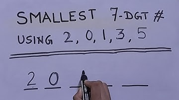 Write the smallest 7 digit number @mathstubelearning123 #smallestnumber