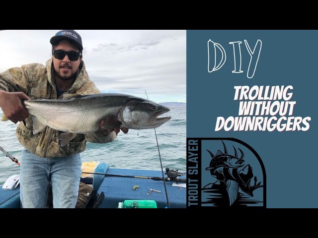 How to troll 4 rods for Kokanee without downriggers. 