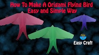 bird origami flying easy simple way