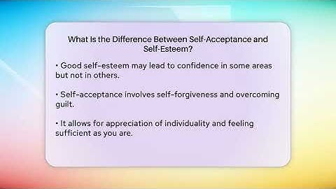 What Is the Difference Between Self-Acceptance and Self-Esteem? | Inside Body Image