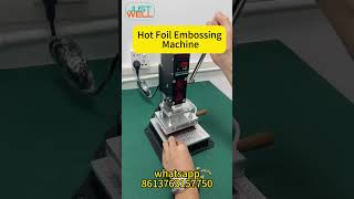 Hot Foil Embossing Machine #leathercompany #factory#handbagmaking