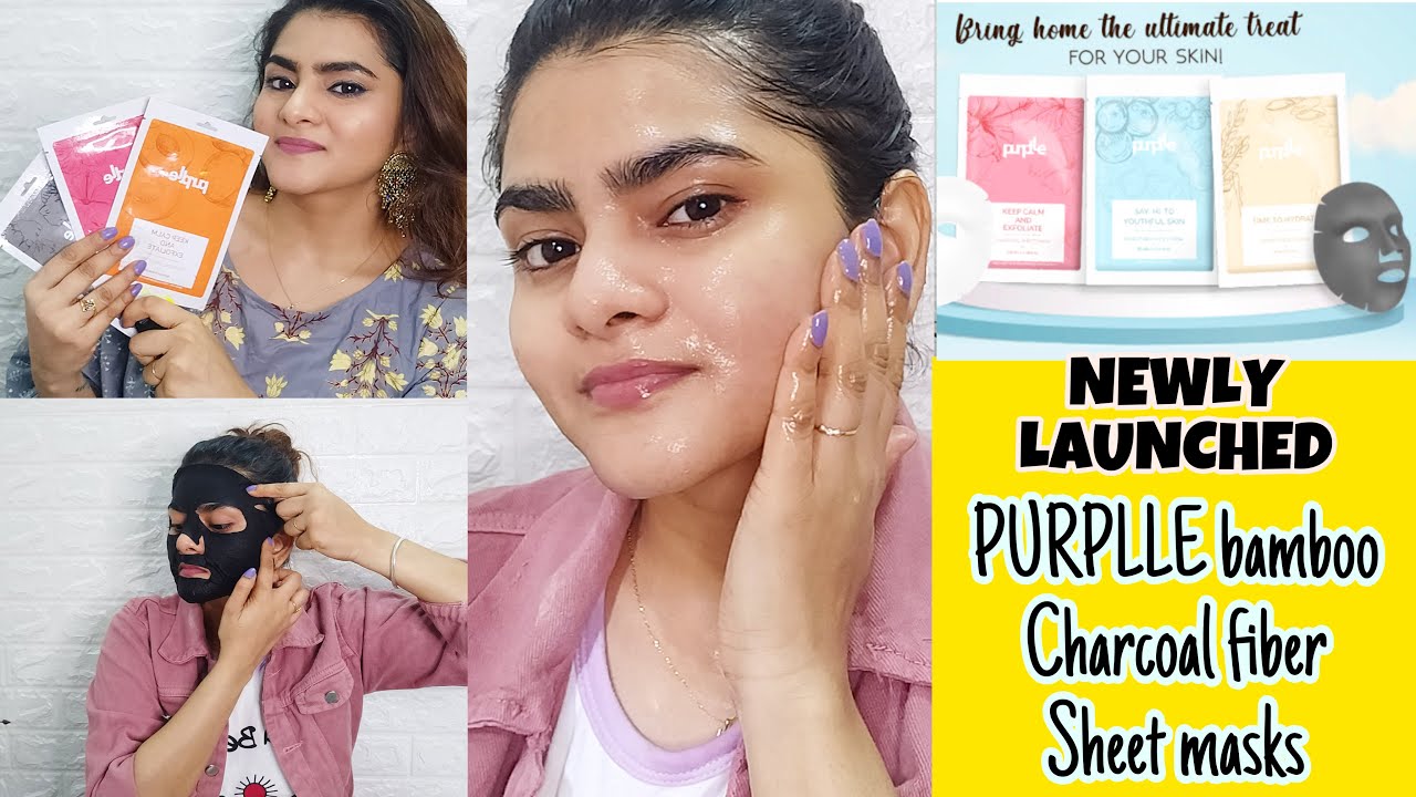 *NEW* PURPLLE BAMBOO CHARCOAL FIBER SHEET MASKS | REVIEW | HOW TO APPLY SHEET MASKS | RIA DAS