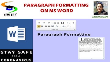 Paragraph formatting on MS word by Archana Mam