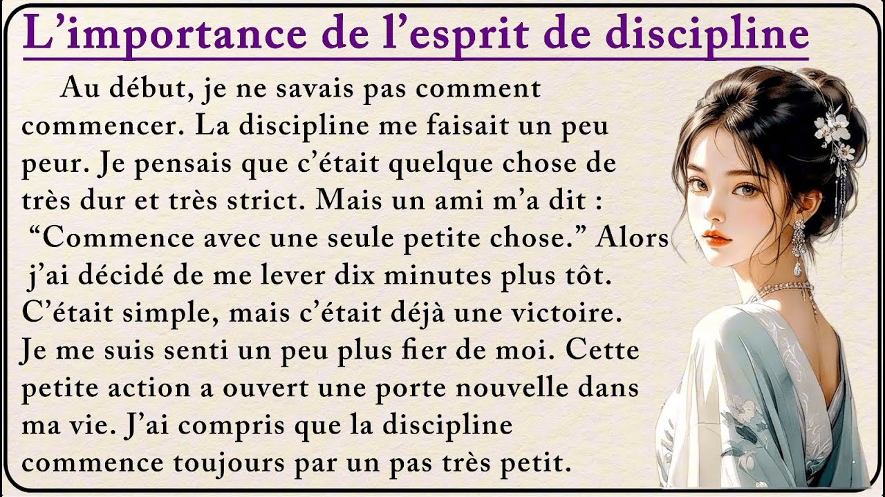 The importance of discipline | L’importance de l’esprit de discipline|Learn French with Simple Story