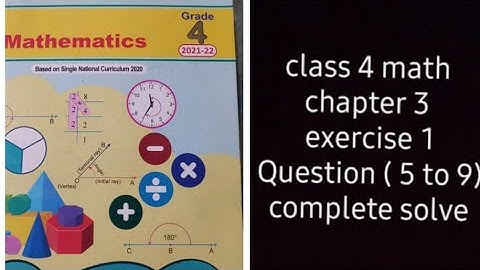 class 4 math ptb book unite 3 exercises 1 Question(5to 9)complete solve part 2/grade 4 math ptb book
