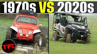 Old vs New School: Can a 1971 VW Baja Bug Keep Up With a New Honda Pioneer SXS in an Off-Road Race?