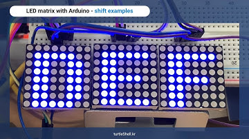 LED matrix with Arduino Shift examples