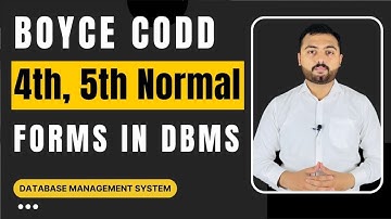 Boyce Codd , 4th and 5th Normal form in DBMS Urdu/Hindi
