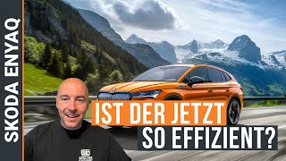 Alpen - Testfahrt mit Skoda ENYAQ (2024) im Frühling - Verbrauch, SoC Schätzung , Fahreindruck