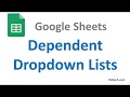 Зависимые выпадающие списки в Google Sheets