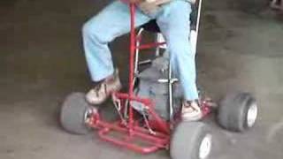 Barstool Racer Tory on his Barstool Racer.