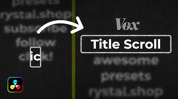 Vox Title-Scroll Animation (DaVinci Tutorial)